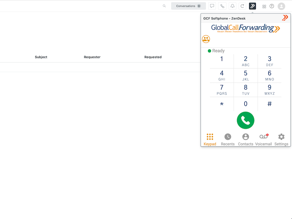 GCF Softphone screenshot 1